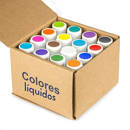 Foto 2 pulgar | Kit 16 Colores Liquidos Aerografo 40 Grs Enco