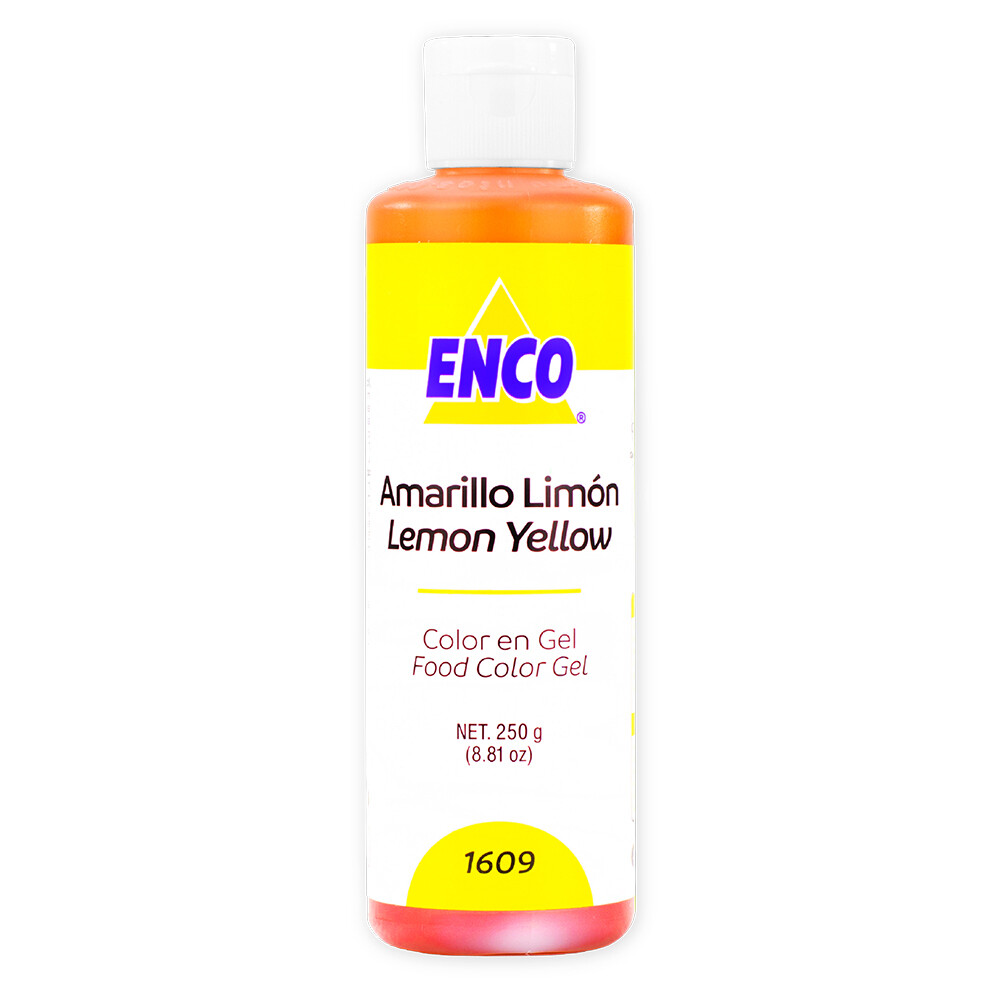 Color Gel Amarillo Limón 250 Grs Enco