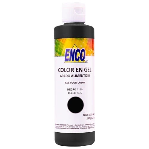 Foto 2 pulgar | Color Gel Negro 250 Grs Enco