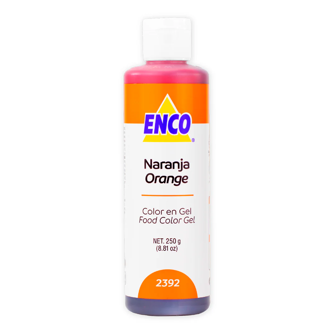 Color Gel Naranja 250 Grs Enco