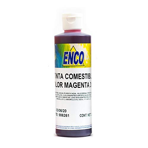 Foto 2 pulgar | Tinta Comestible Magenta 250 Ml Enco