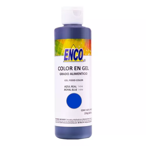 Color Gel Azul Real 250 Grs Enco