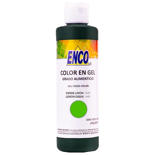 Foto 2 pulgar | Color Gel Verde Limon 250 Grs Enco