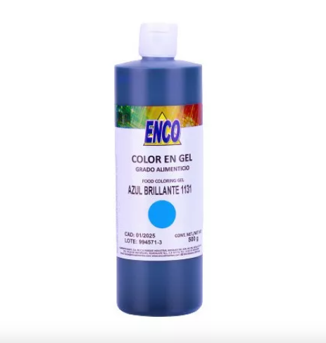 Mega Color Gel Azul Brillante 500 Grs Enco