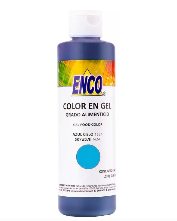 Foto 2 pulgar | Color Gel Azul Cielo 250 Grs Enco