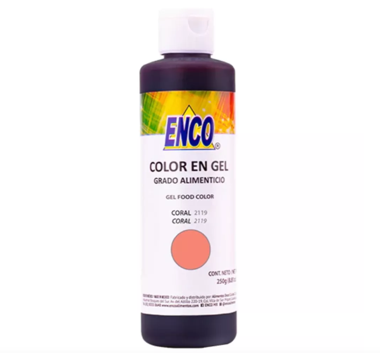 Foto 2 pulgar | Color Gel Coral 250 Grs Enco