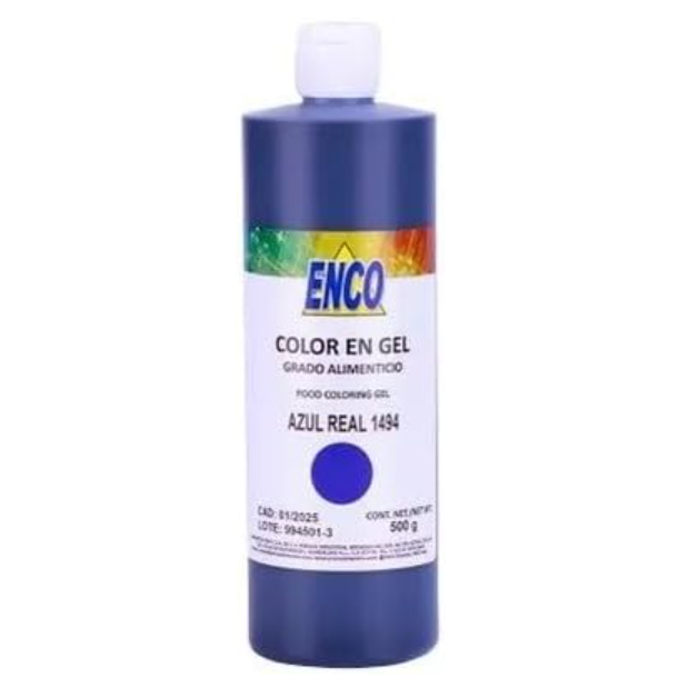 Foto 2 pulgar | Mega Color Gel Azul Real 500 Grs Enco