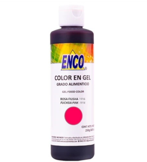 Color Gel Rosa Fiusha 250 Grs Enco