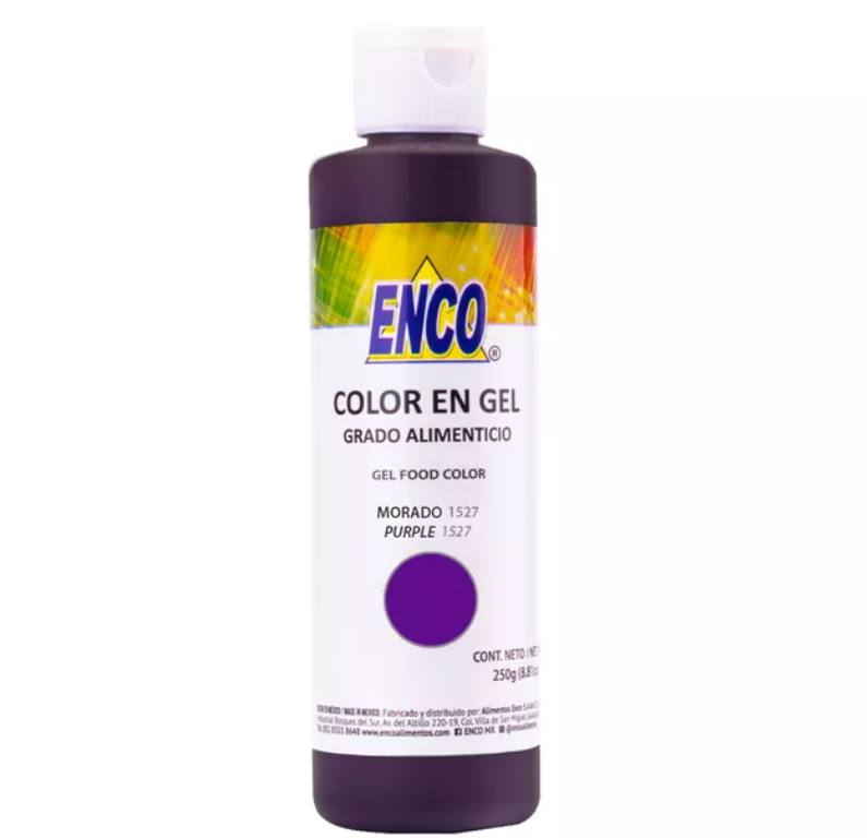 Foto 2 pulgar | Color Gel Morado 250 Grs Enco