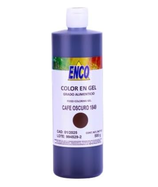 Mega Color Gel Café Obscuro 500 Grs Enco