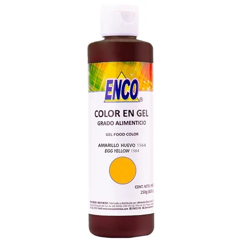 Color Gel Amarillo Huevo 250 Grs Enco