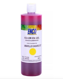 Foto 1 | Mega Color Gel Amarillo Canario 500 Grs Enco