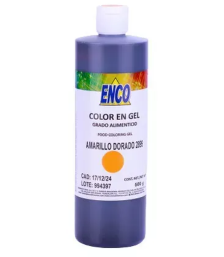 Mega Color Gel  Amarillo Dorado 500 Grs Enco