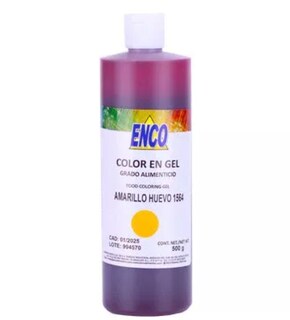 Foto 1 | Mega Color Gel Amarillo Huevo 500 Grs Enco