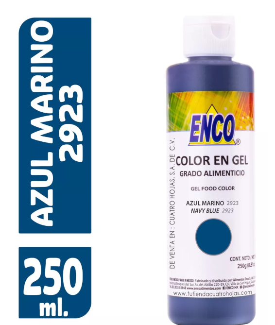 Foto 2 pulgar | Color Gel Azul Marino 250 Grs Enco