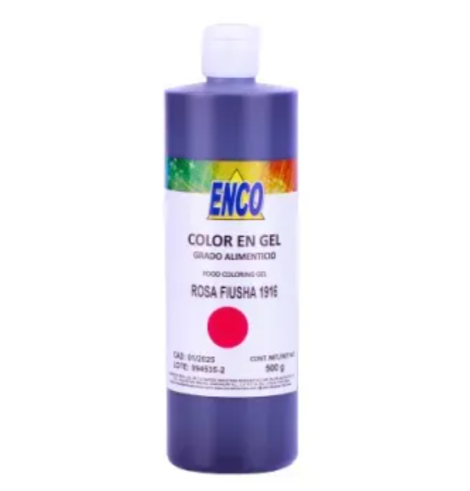 Foto 1 | Mega Color Gel Rosa Fiusha 500 Grs Enco