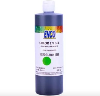 Foto 1 | Mega Color Gel Verde Limón 500 Grs Enco