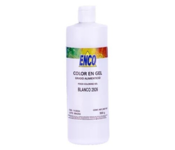 Foto 2 pulgar | Mega Color Gel Blanco 500 Grs Enco