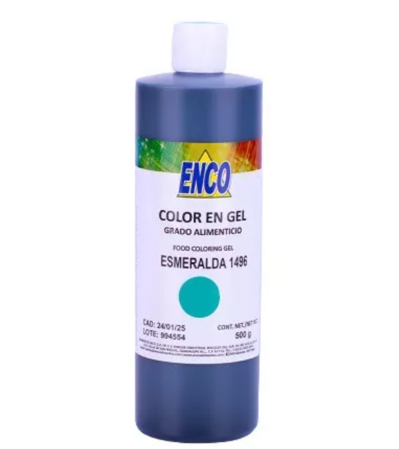 Mega Color Gel Esmeralda 500 Grs Enco