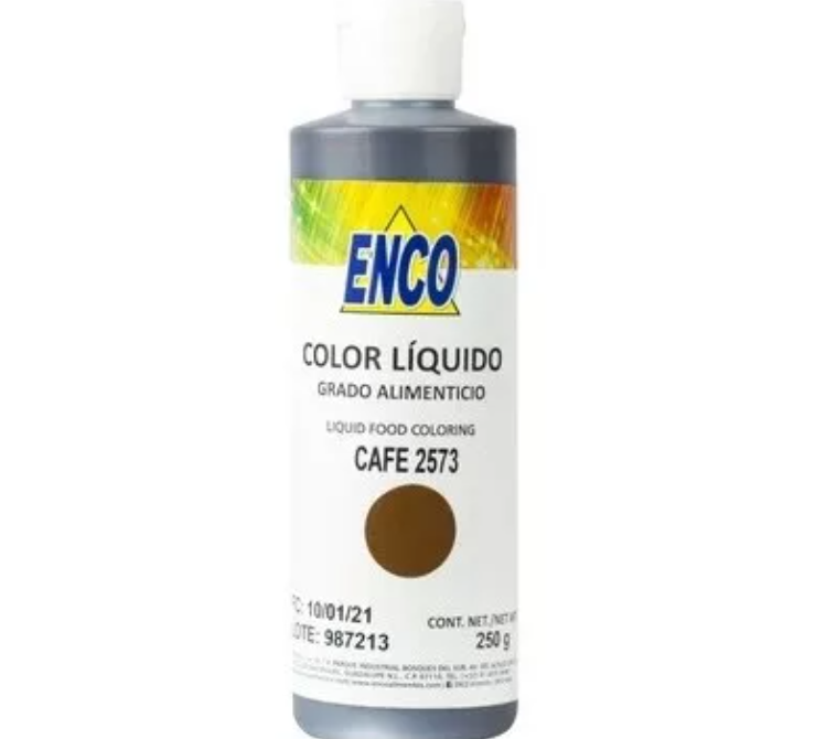 Foto 2 pulgar | Color Liquido Cafe 250 Grs Enco