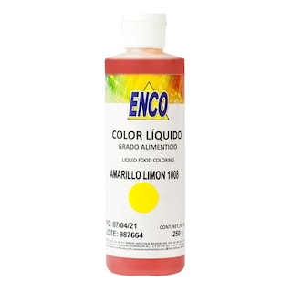 Foto 1 | Color Liquido Amarillo Limón 250 Grs Enco