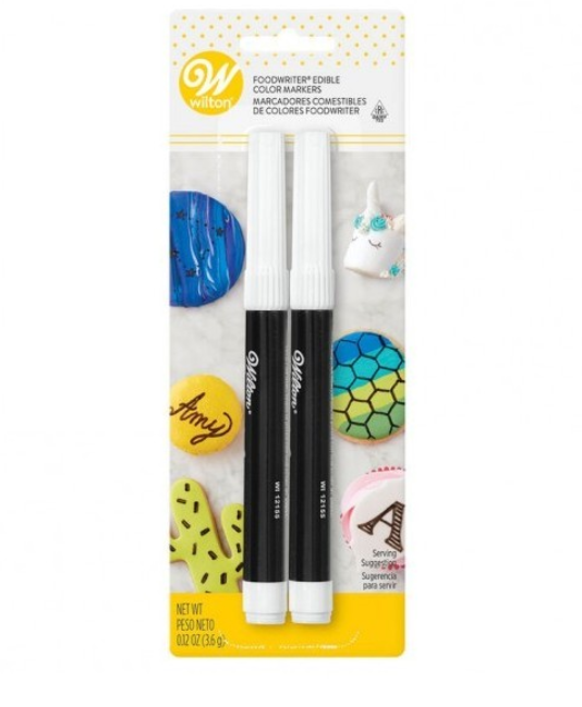 Foto 2 pulgar | Wilton Kit Marcadores Color Negro Punta Fina Y Gruesa 2 Pz.