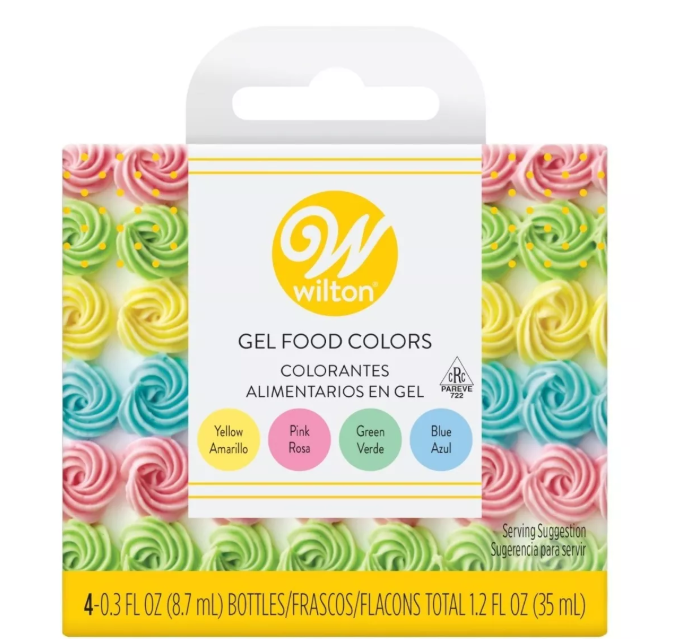 Wilton Colorantes En Gel Tonos Pastel 4 Pz. 8.7 Ml. C/u.