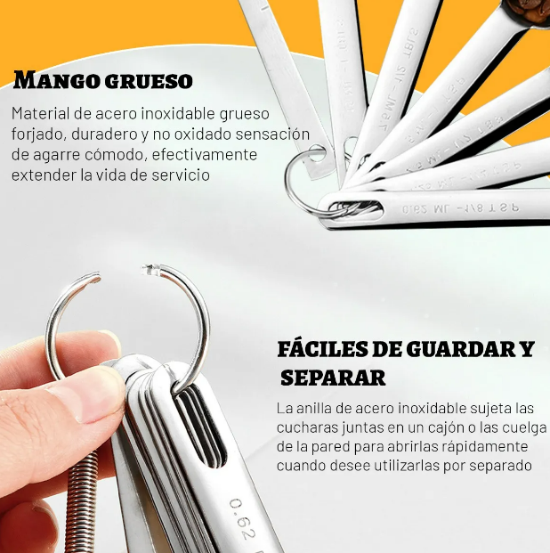 Foto 3 pulgar | Juego Xtellar De 7 Cucharas Medidora De Acero Inoxidable Caja Regalo