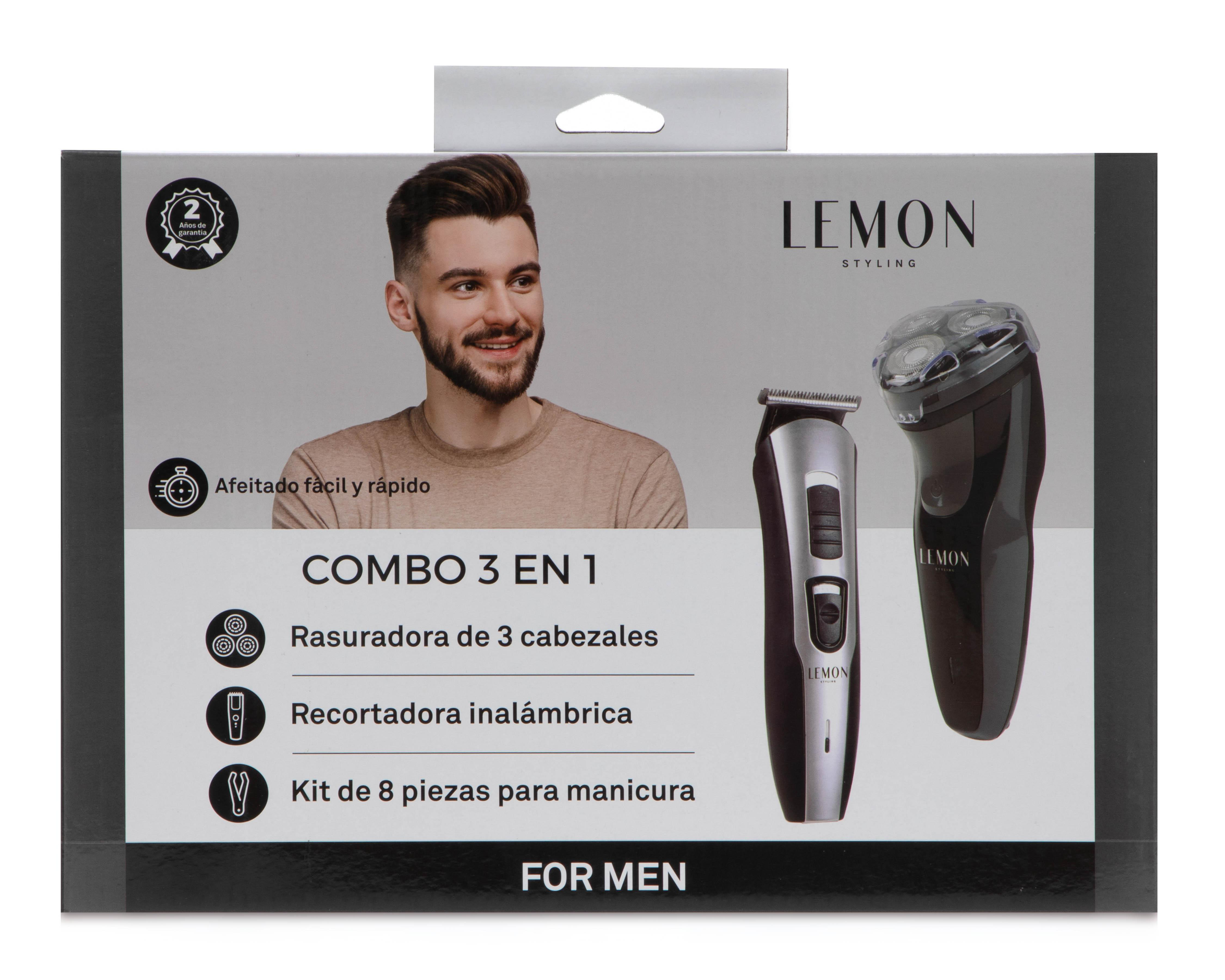 Foto 7 pulgar | Rasuradora y Recortadora Lemon Styling MEN CARE Recargable 3 en 1