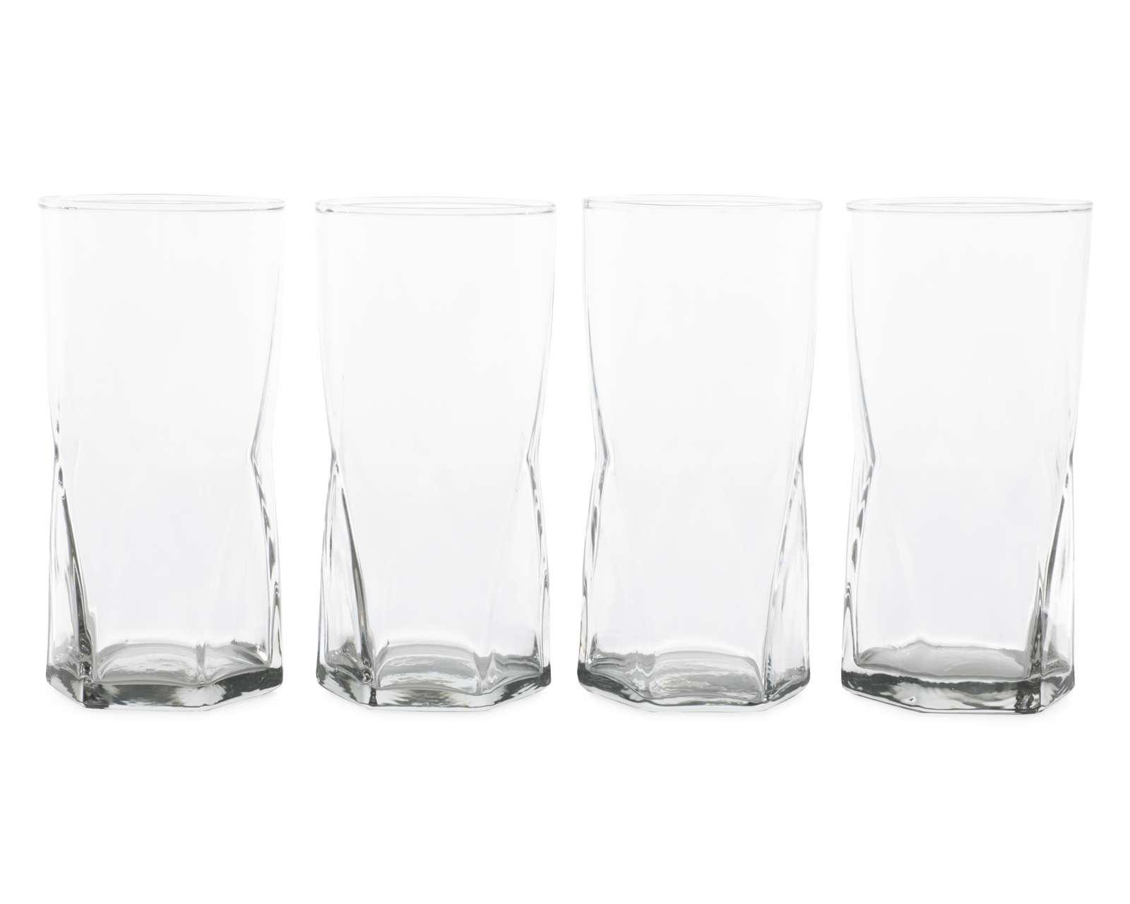 Foto 2 pulgar | Juego de Vasos de Vidrio Crisa 4 Piezas