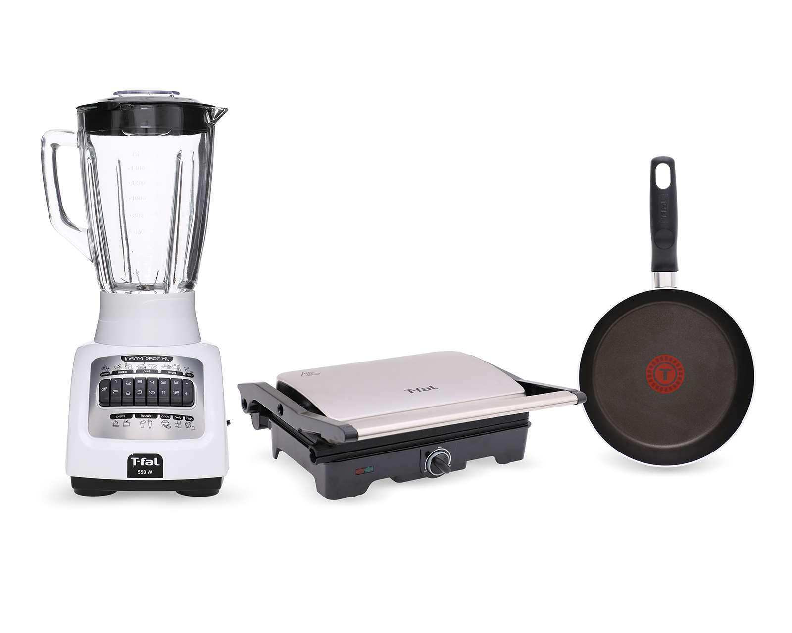 Licuadora y Panini T-Fal 3 Piezas