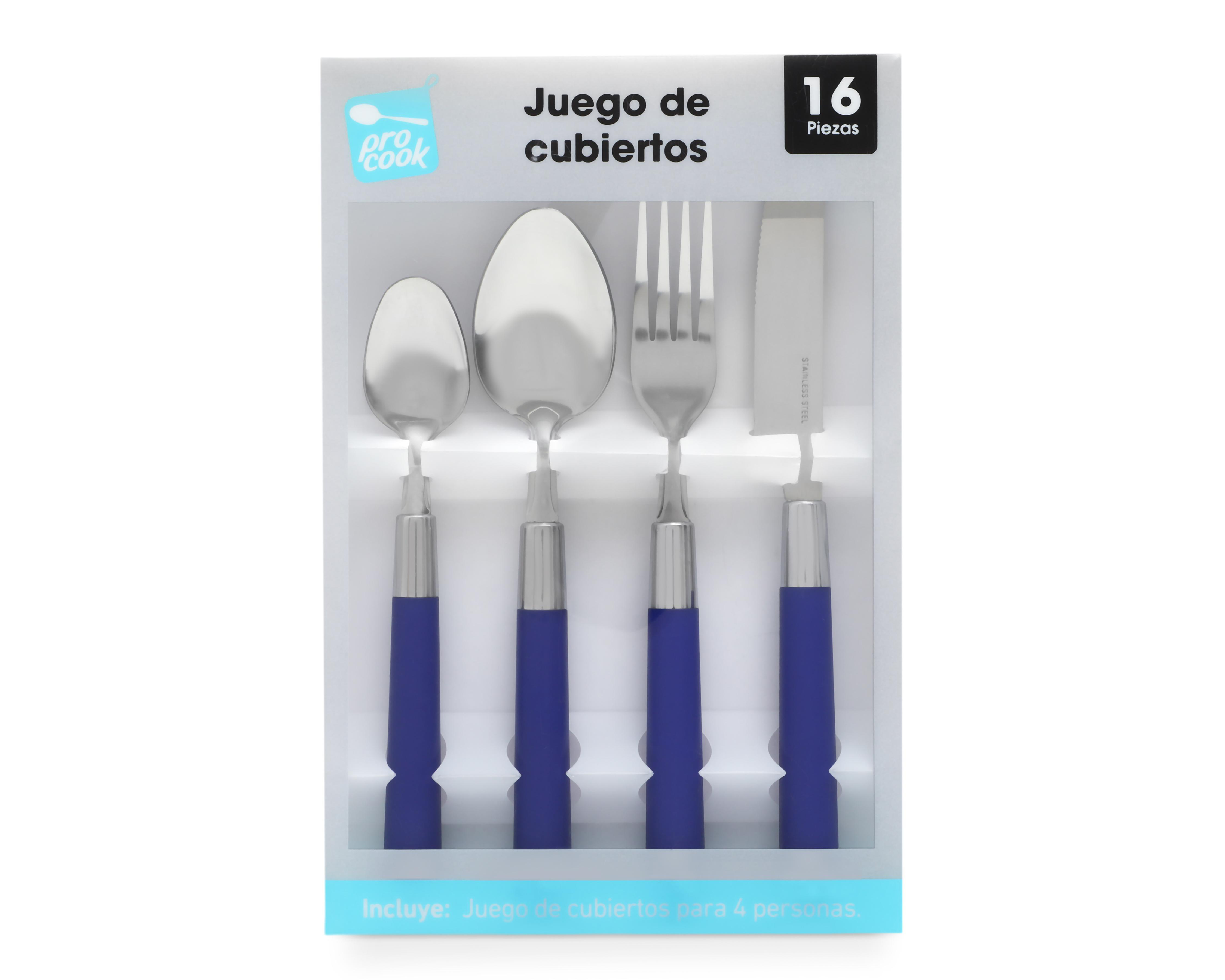 Juego de Cubiertos Procook de Acero Inoxidable 16 Piezas