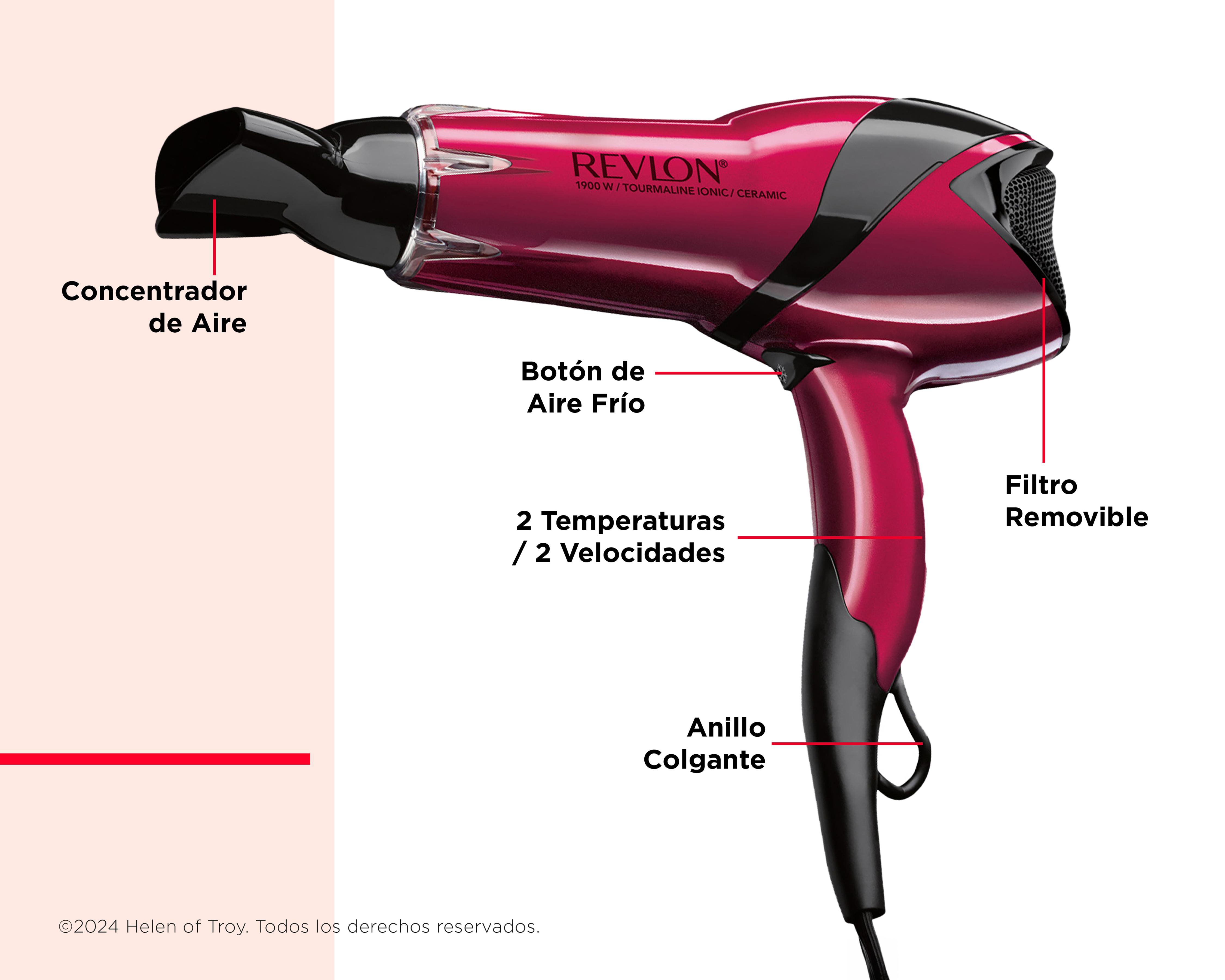 Foto 5 pulgar | Secadora de Cabello Revlon Volumzer Turbo 2 Velocidades