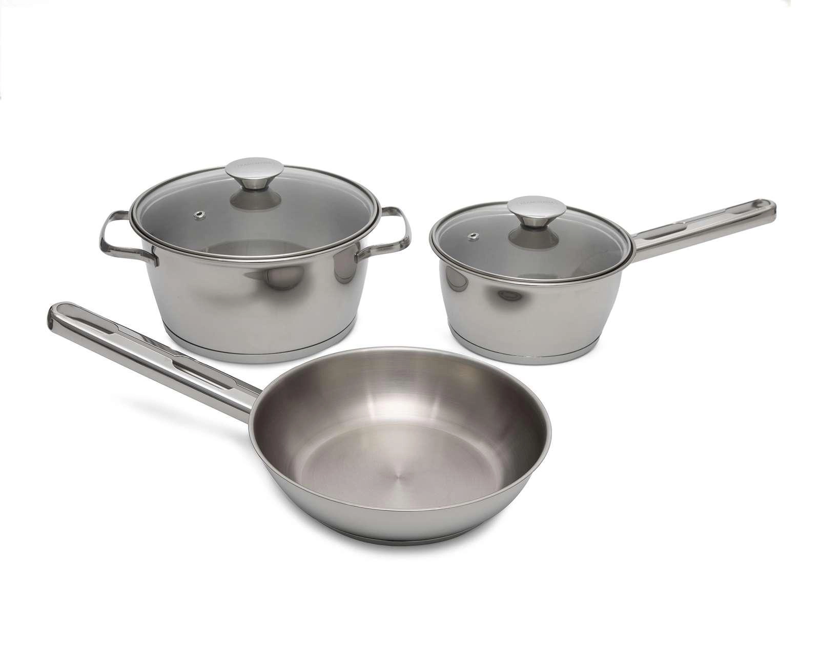 Batería de Cocina Tramontina Allegra 5 Piezas de Acero Inóxidable