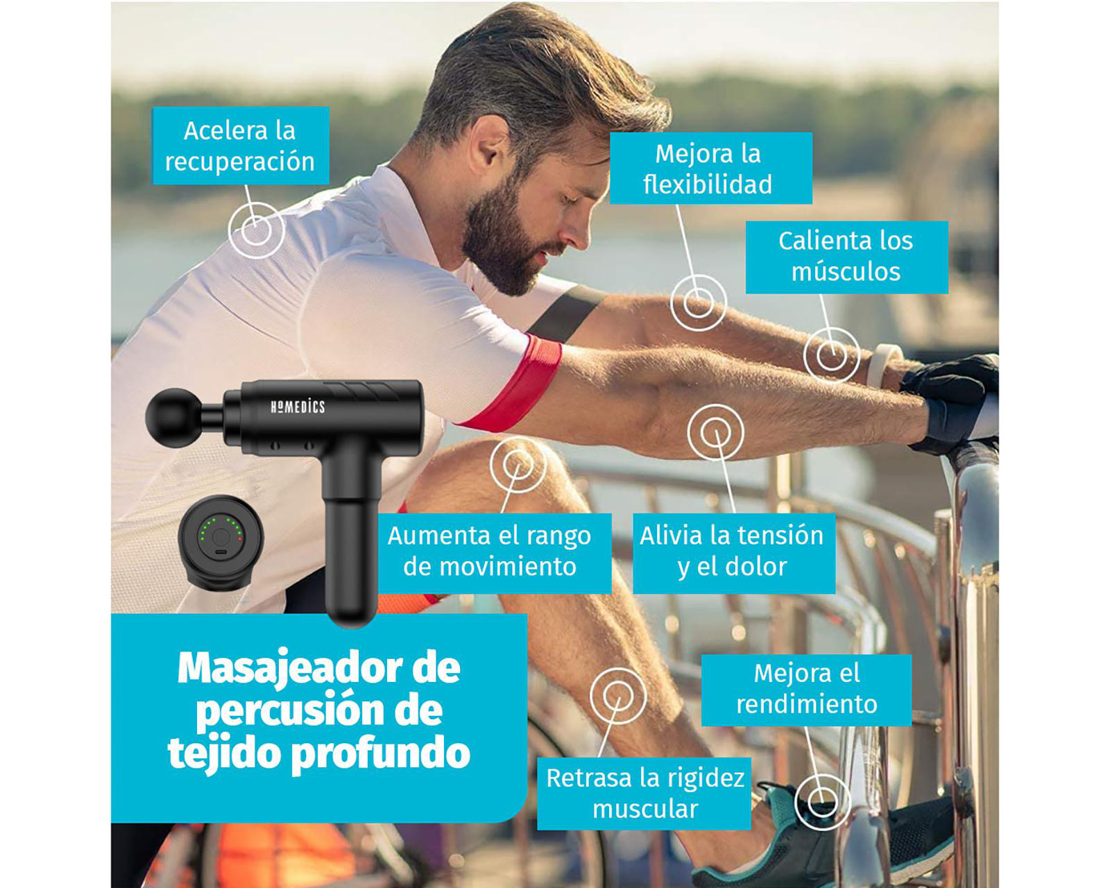 Foto 7 | Masajeador Homedics Recargable