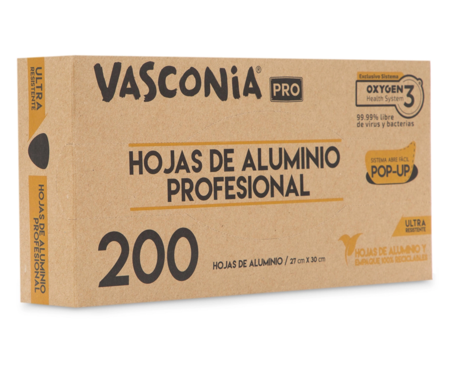 Hojas de Aluminio Vasconia 200 Piezas