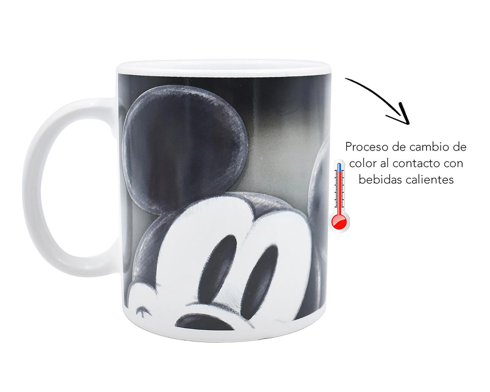 Foto 4 pulgar | Taza Térmica de Cerámica Disney Mickey Mouse 325 ml