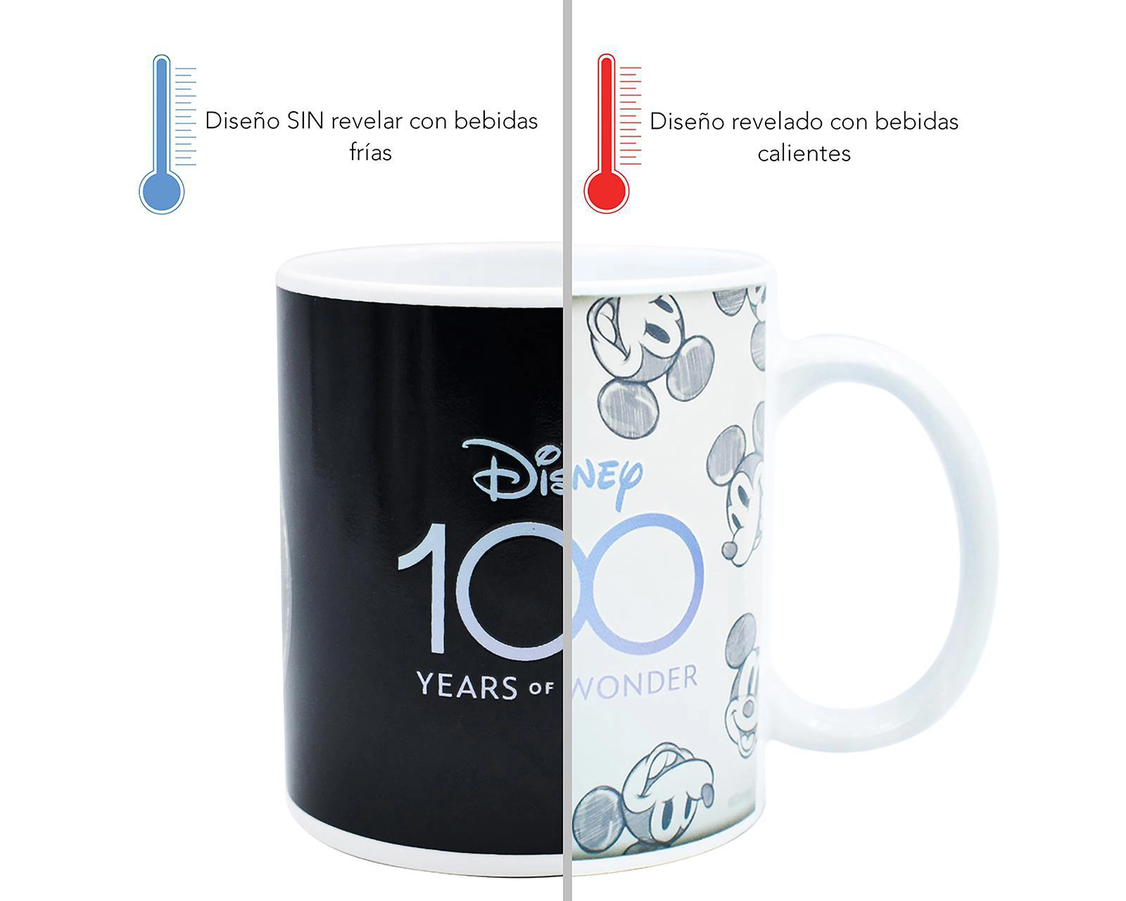 Foto 5 pulgar | Taza Térmica de Cerámica Disney Mickey Mouse 325 ml