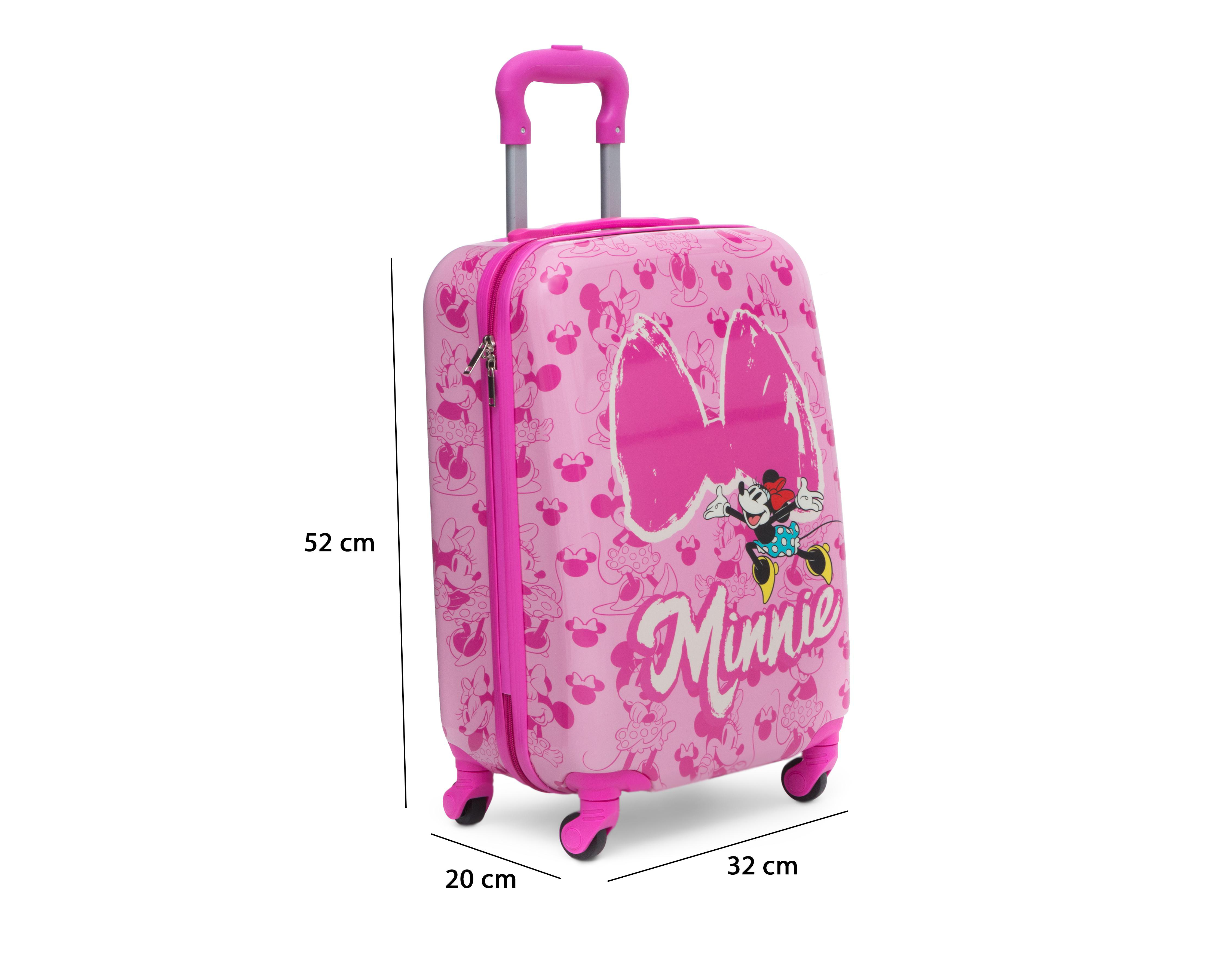 Foto 9 pulgar | Maleta con Ruedas Minnie Big Bow 21" Rosa