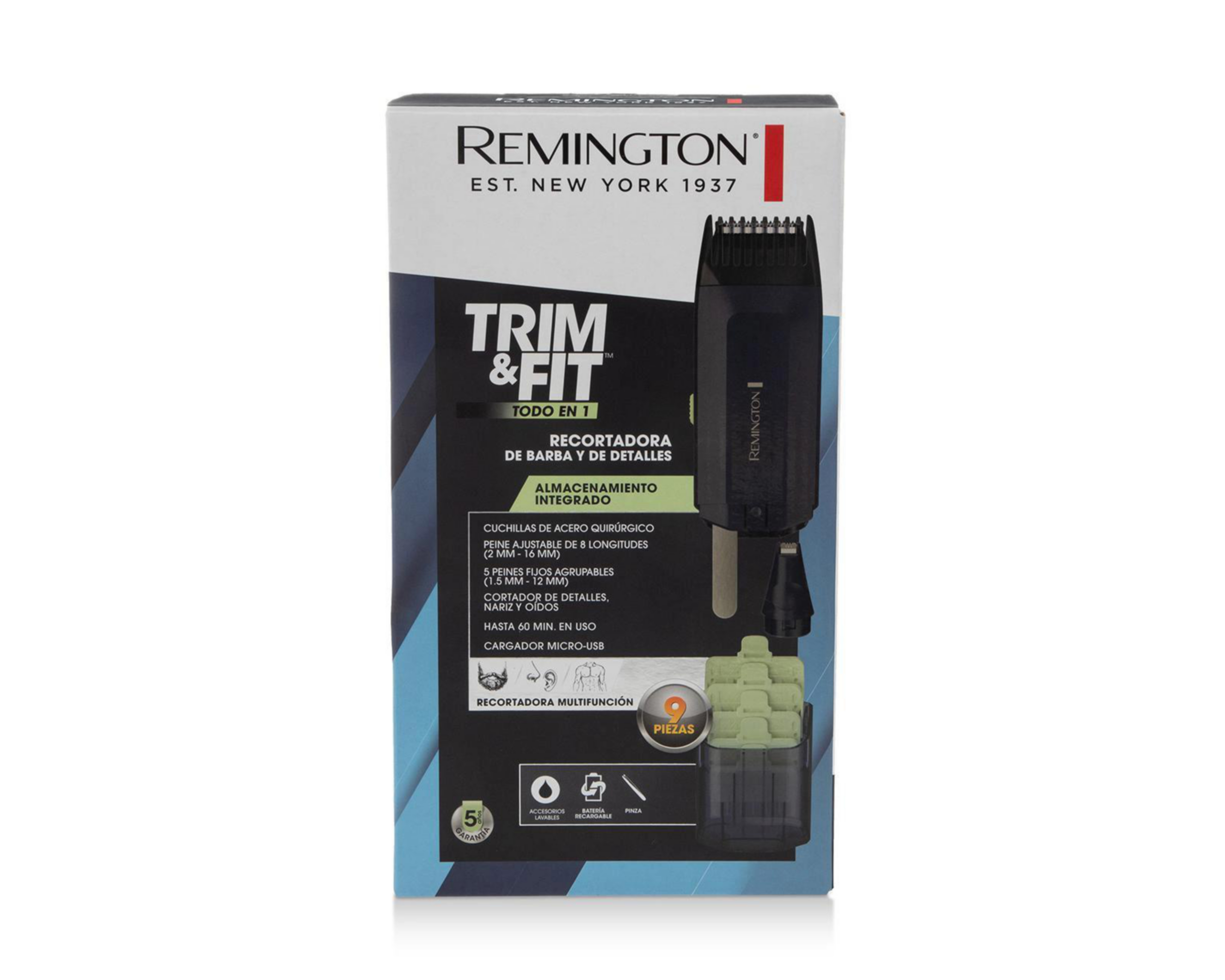 Foto 6 | Recortadora de Barba y de Detalles Trim&Fit™ Kit todo en 1 Remington Almacenamiento Integrado RG033A-110F