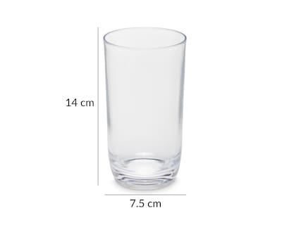 Foto 4 | Vaso de Vidrio Starhaus 4 Piezas