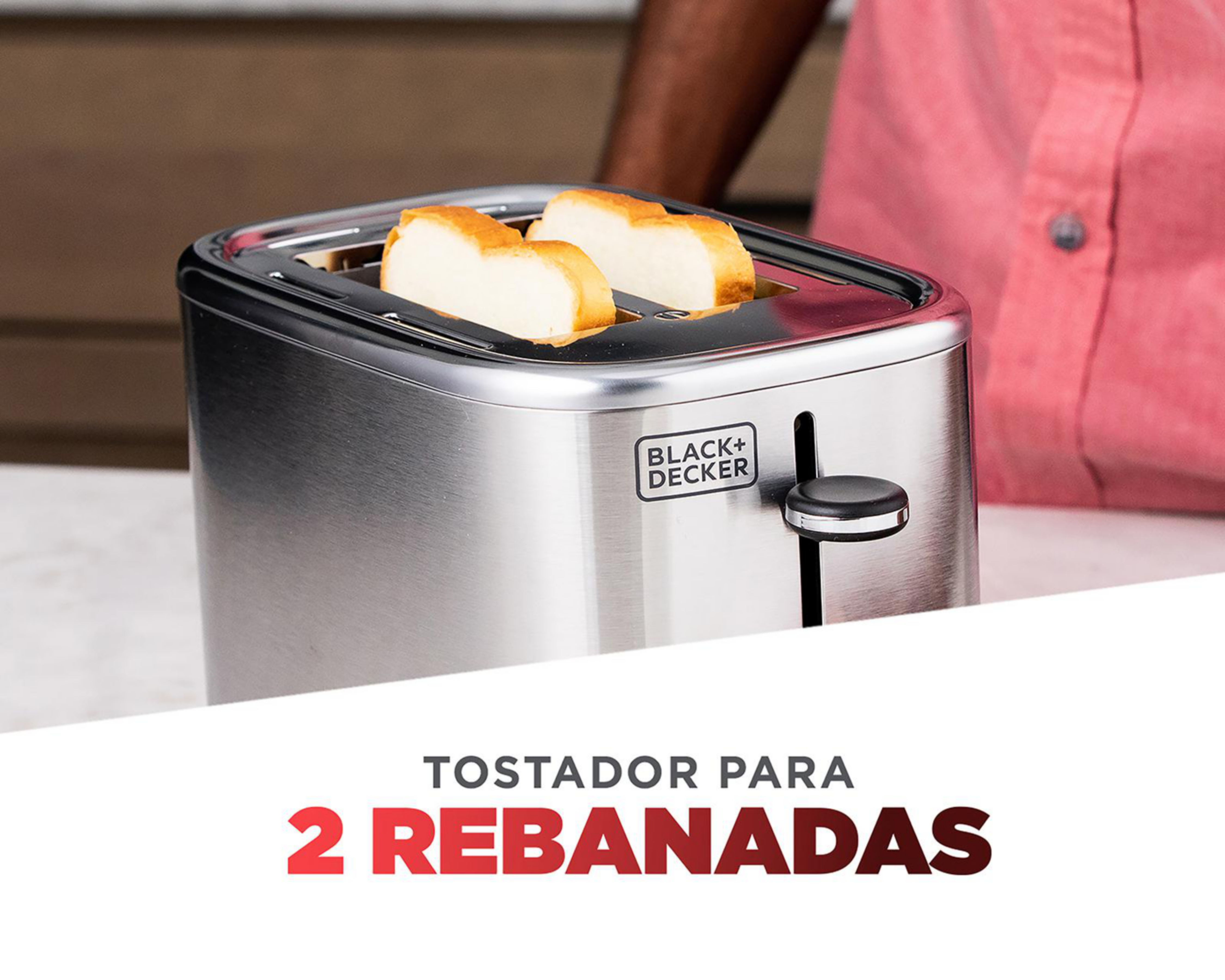 Foto 5 pulgar | Tostador Black+Decker 2 Rebanadas