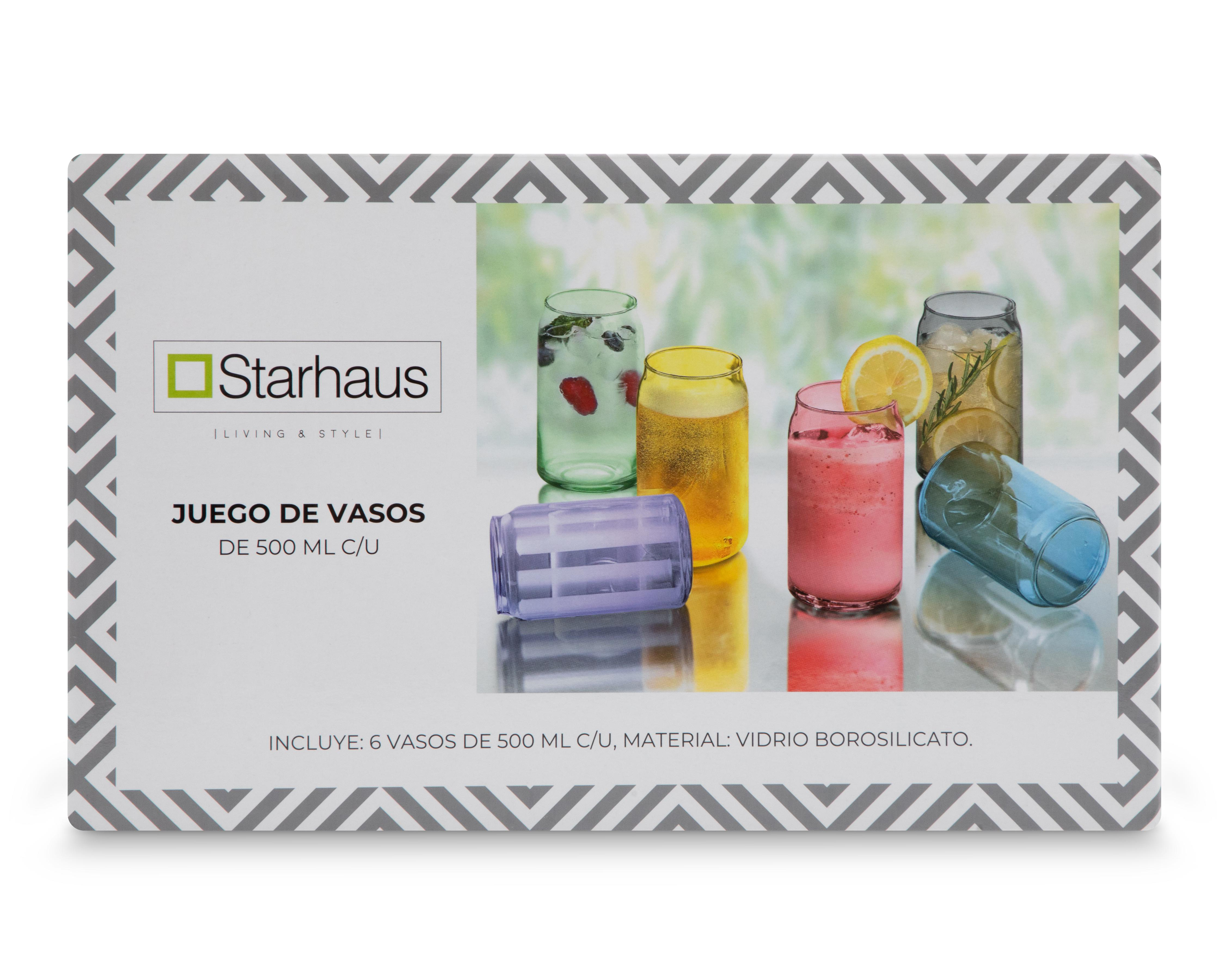 Foto 3 pulgar | Vaso de Vidrio Starhaus 6 Piezas