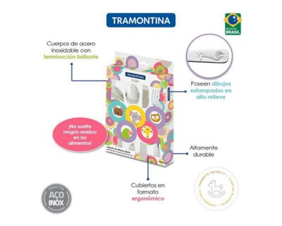 Foto 5 | Juego de Cubiertos Tramontina 4 Piezas