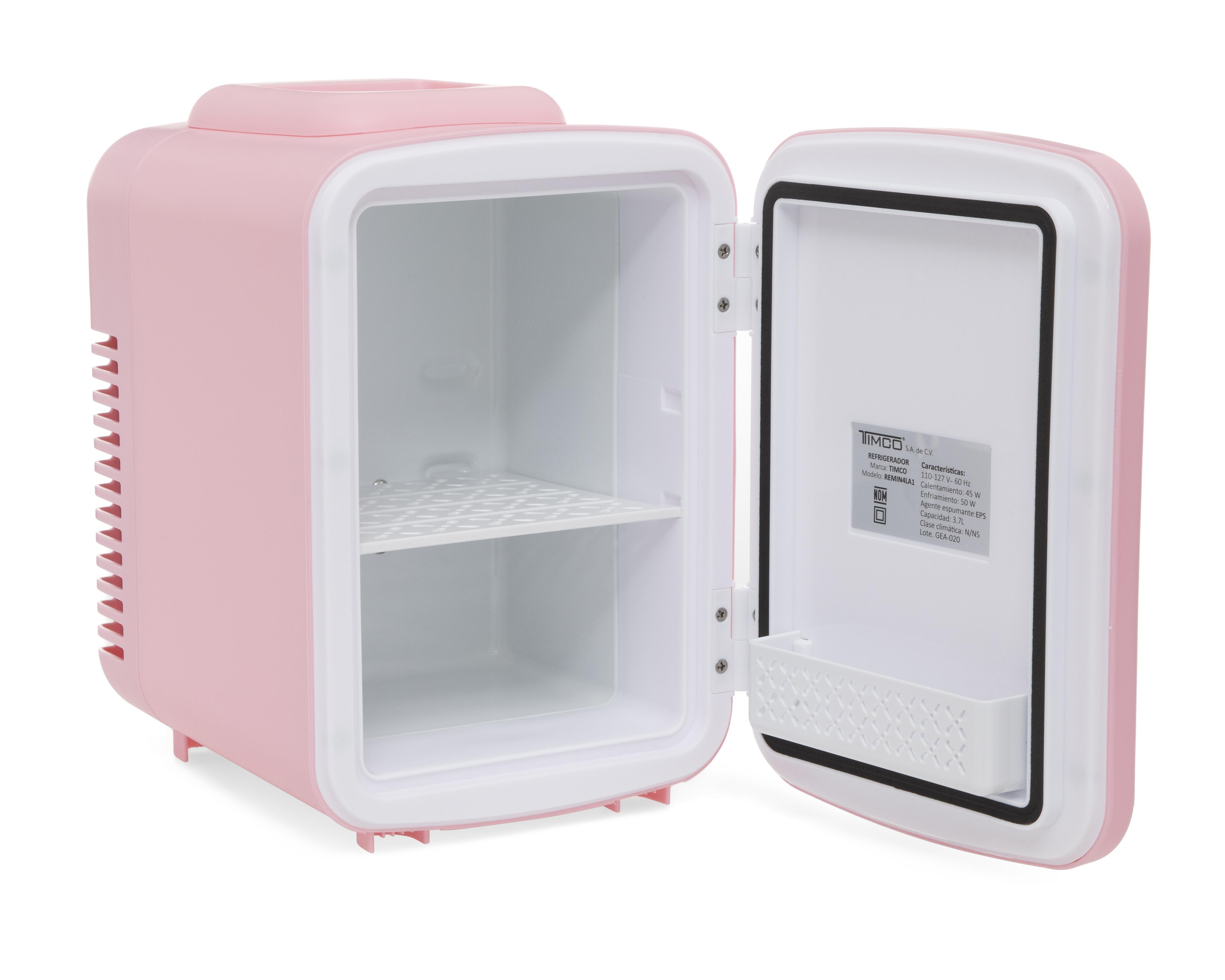 Foto 3 pulgar | Mini Refrigerador Timco 6 Latas Rosa REMIN4LA1