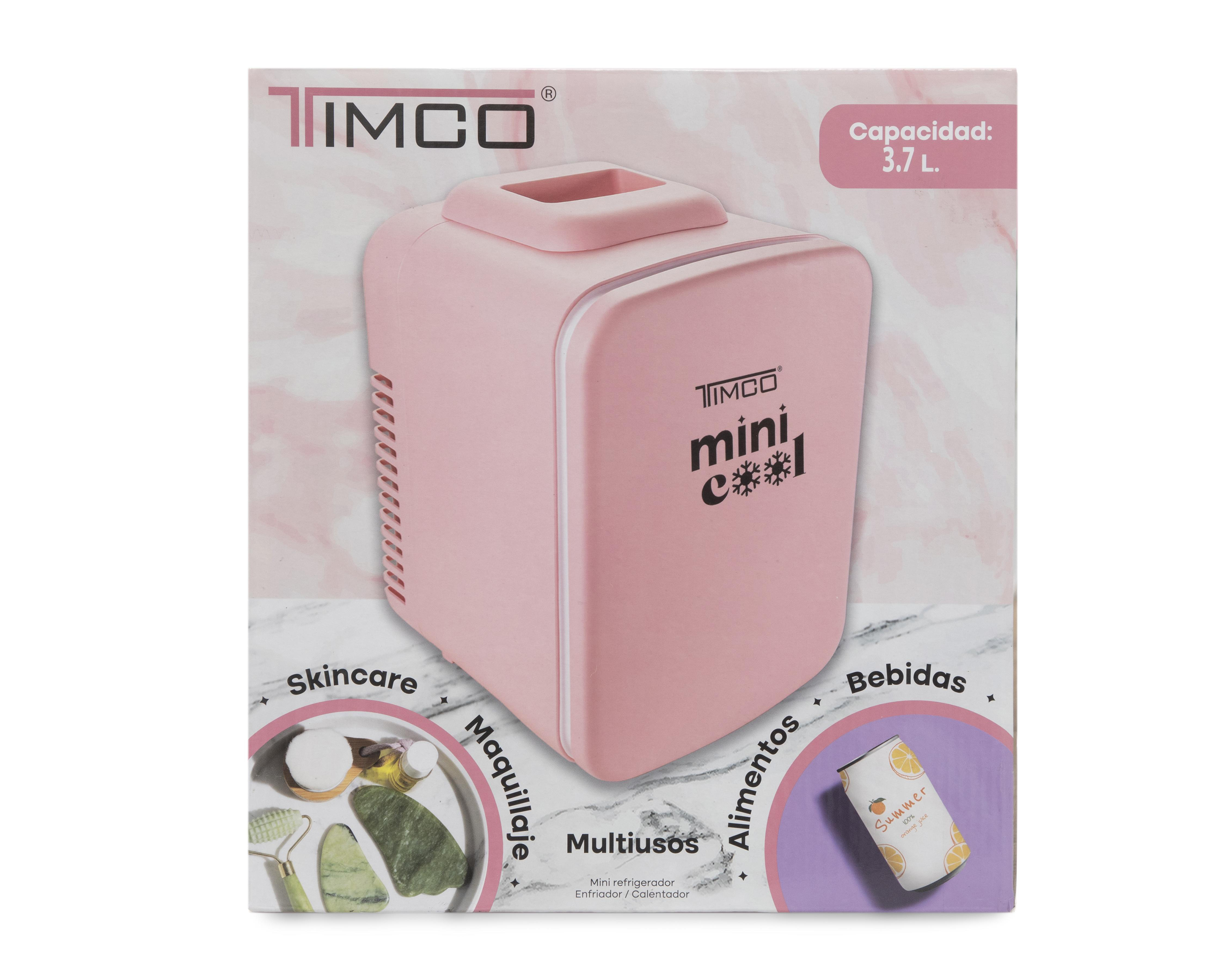 Foto 7 pulgar | Mini Refrigerador Timco 6 Latas Rosa REMIN4LA1