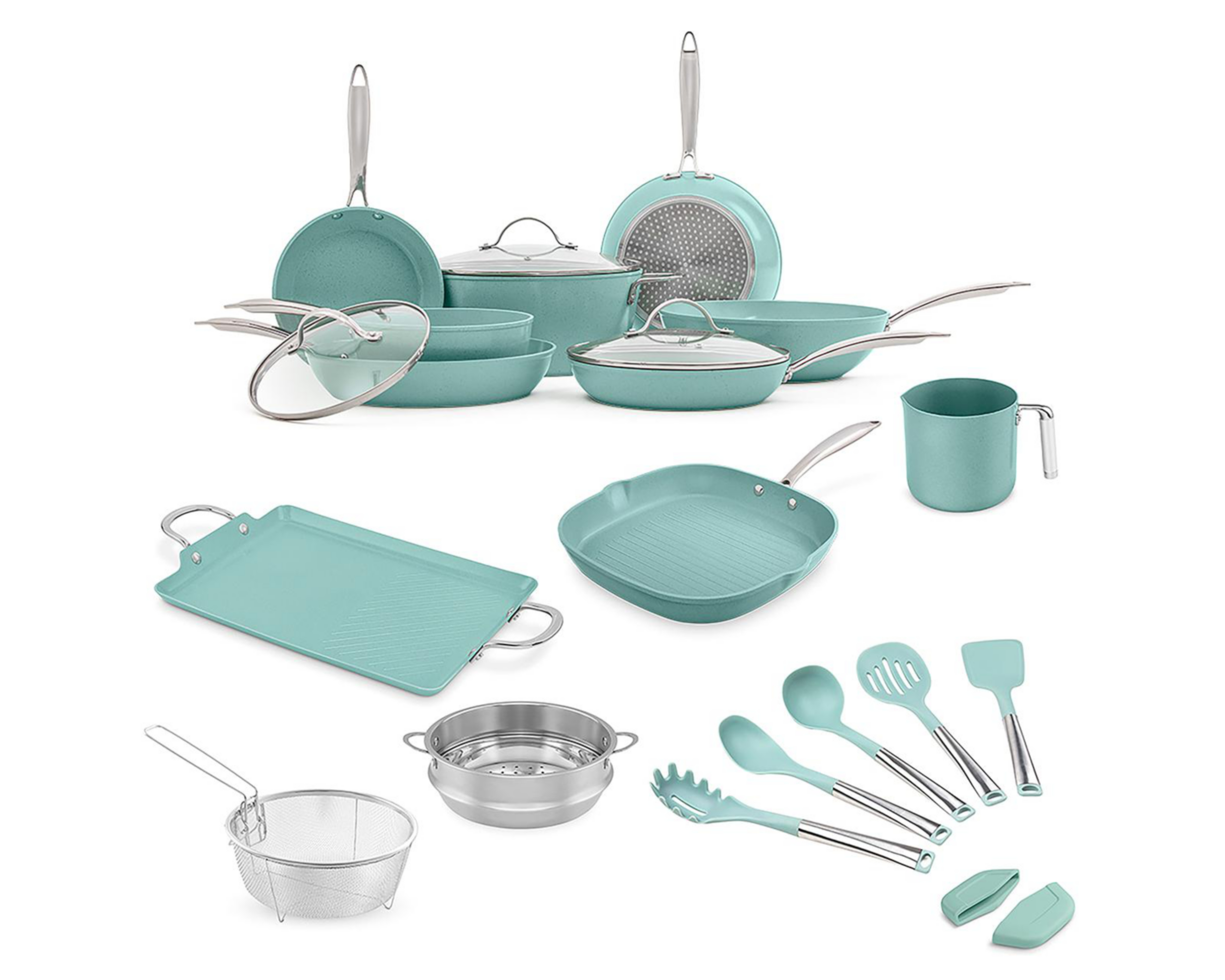 Batería de Cocina Jade Chef Plus 22 Piezas de Aluminio