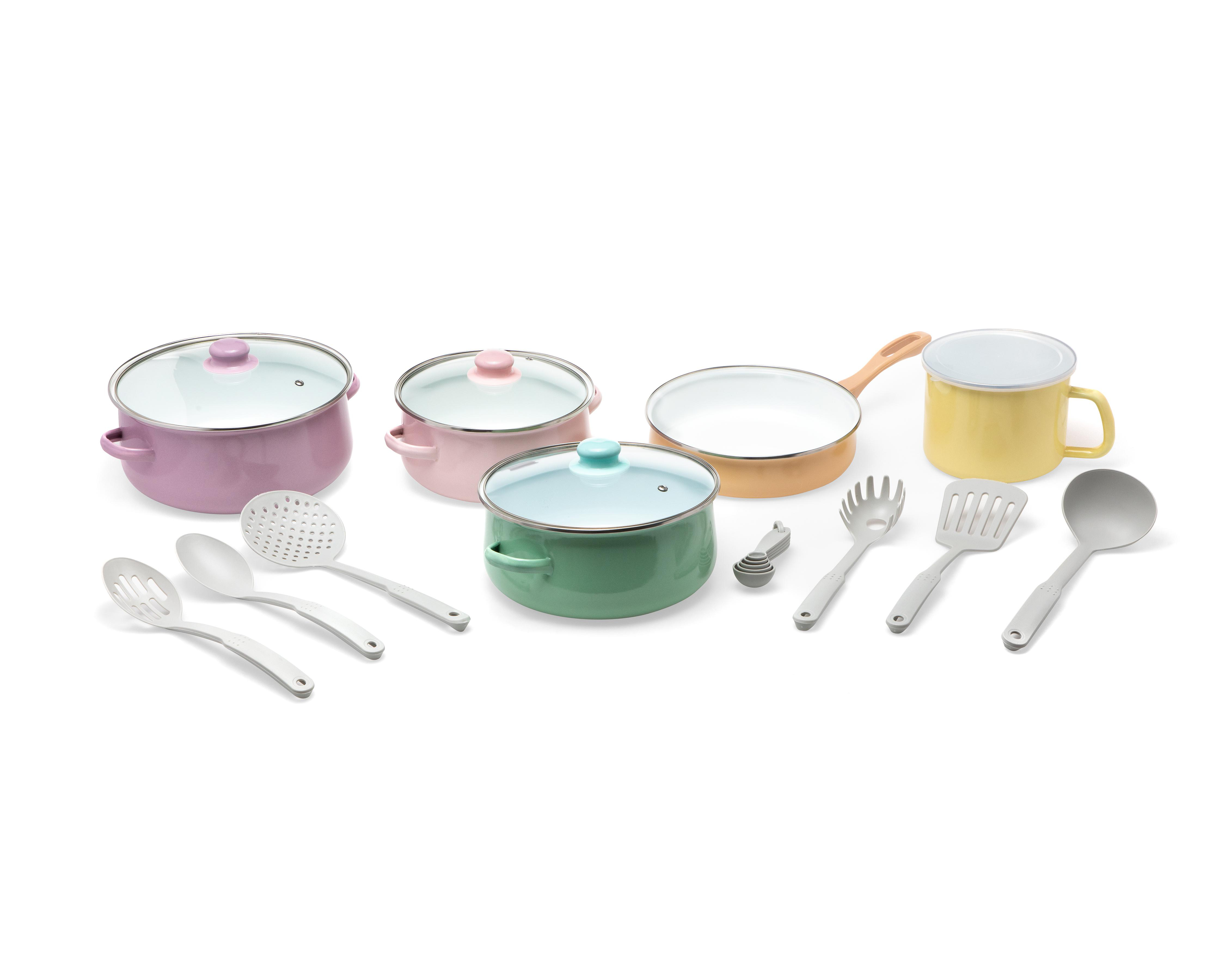 Batería de Cocina Sofía Colors 20 Piezas Acero Vitrificado