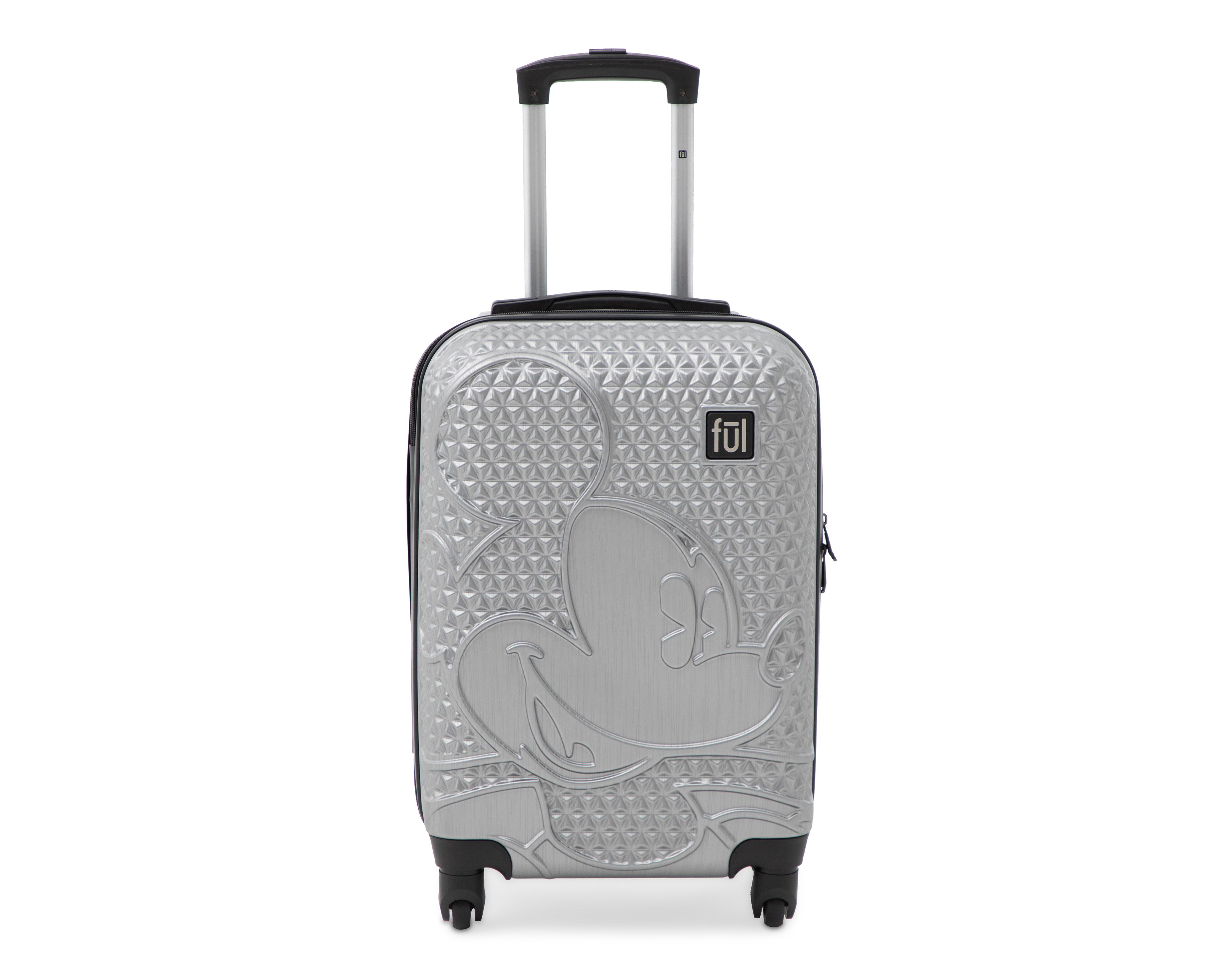 Maleta con Ruedas Ful Mickey 21" Plateada