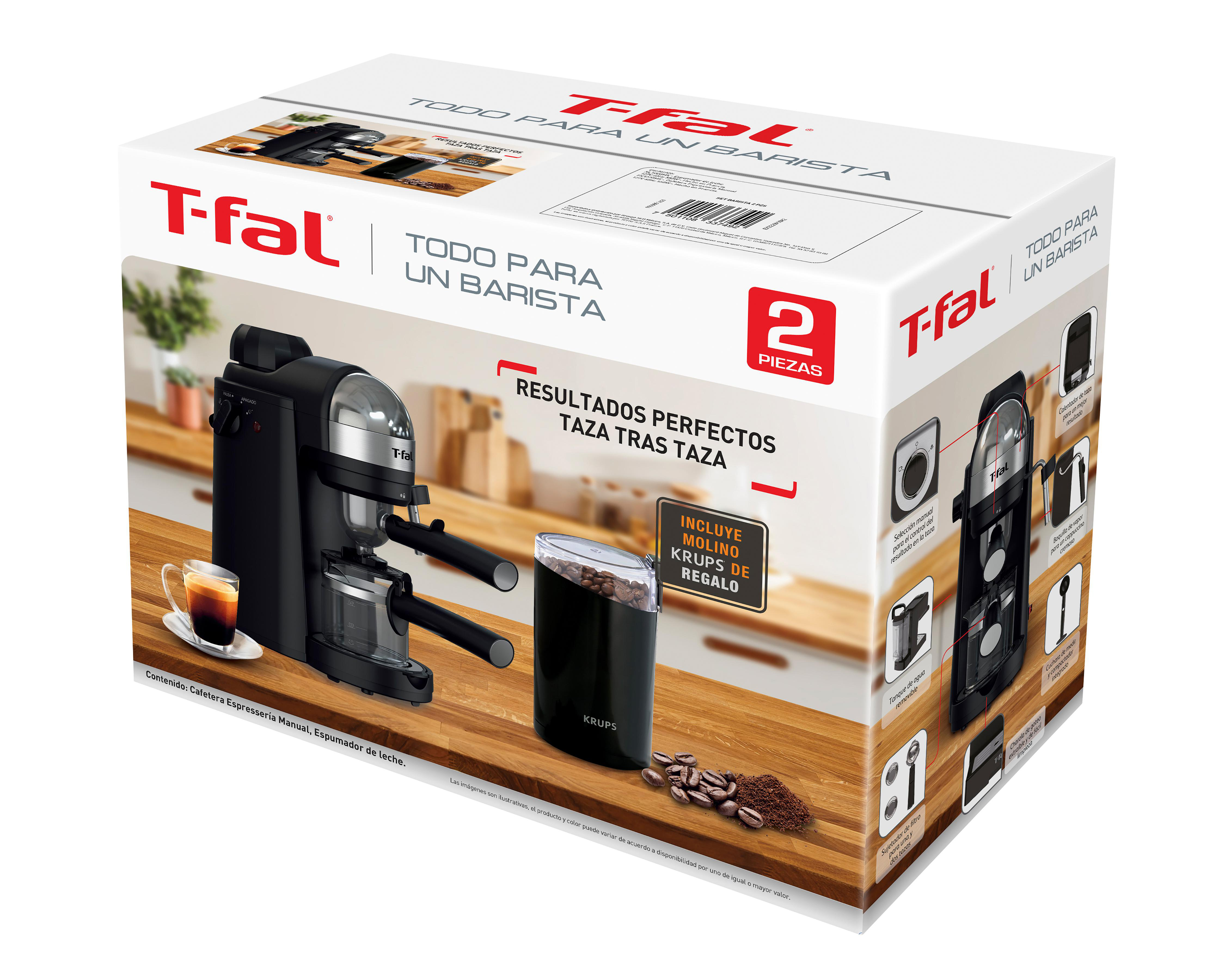 Foto 2 pulgar | Cafetera T-Fal EX1728MA para 4 Tazas